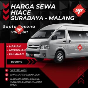 harga sewa hiace surabaya malang